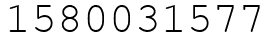 Число 1580031577.