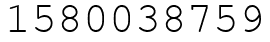 Число 1580038759.