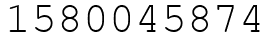 Число 1580045874.