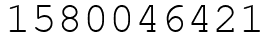 Число 1580046421.