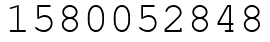 Число 1580052848.