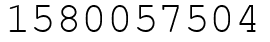 Число 1580057504.
