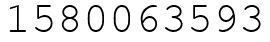 Число 1580063593.