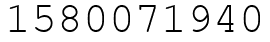 Число 1580071940.