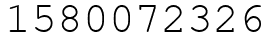 Число 1580072326.