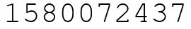 Число 1580072437.