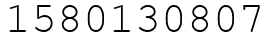 Число 1580130807.