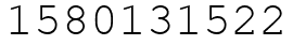 Число 1580131522.