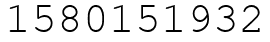 Число 1580151932.