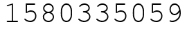 Число 1580335059.