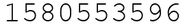 Число 1580553596.