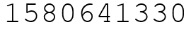 Число 1580641330.