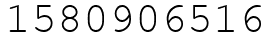 Число 1580906516.