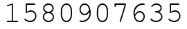 Число 1580907635.
