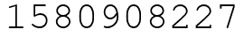 Число 1580908227.