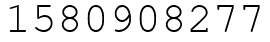 Число 1580908277.