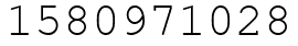 Число 1580971028.