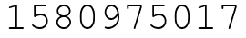 Число 1580975017.