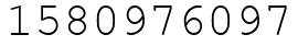 Число 1580976097.