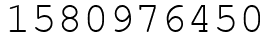 Число 1580976450.