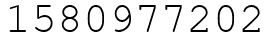 Число 1580977202.
