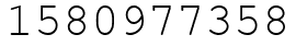 Число 1580977358.