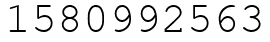 Число 1580992563.
