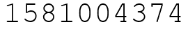 Число 1581004374.