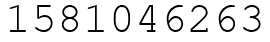 Число 1581046263.