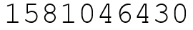 Число 1581046430.
