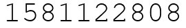 Число 1581122808.