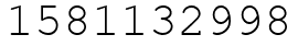 Число 1581132998.