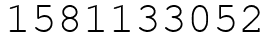 Число 1581133052.
