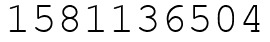 Число 1581136504.