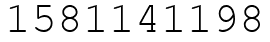 Число 1581141198.