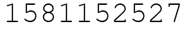 Число 1581152527.