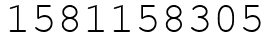 Число 1581158305.