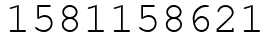 Число 1581158621.
