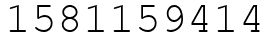 Число 1581159414.