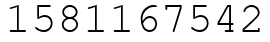 Число 1581167542.