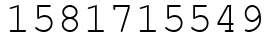 Число 1581715549.