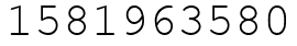 Число 1581963580.