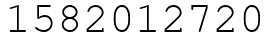 Число 1582012720.