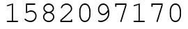 Число 1582097170.