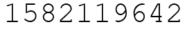 Число 1582119642.