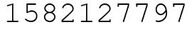 Число 1582127797.
