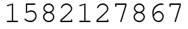Число 1582127867.