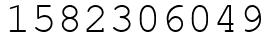 Число 1582306049.