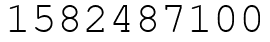 Число 1582487100.