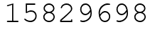 Число 15829698.